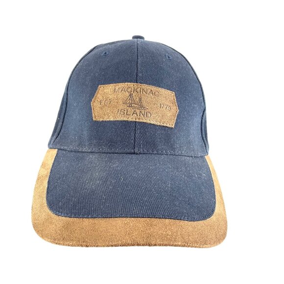 Jhats Mackinac Island Twill Suede Baseball Cap Adjustable One Size Navy - Picture 1 of 6